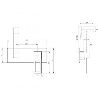 Гигиенический душ со смесителем Boheme Q 147-CRUW хром/синий